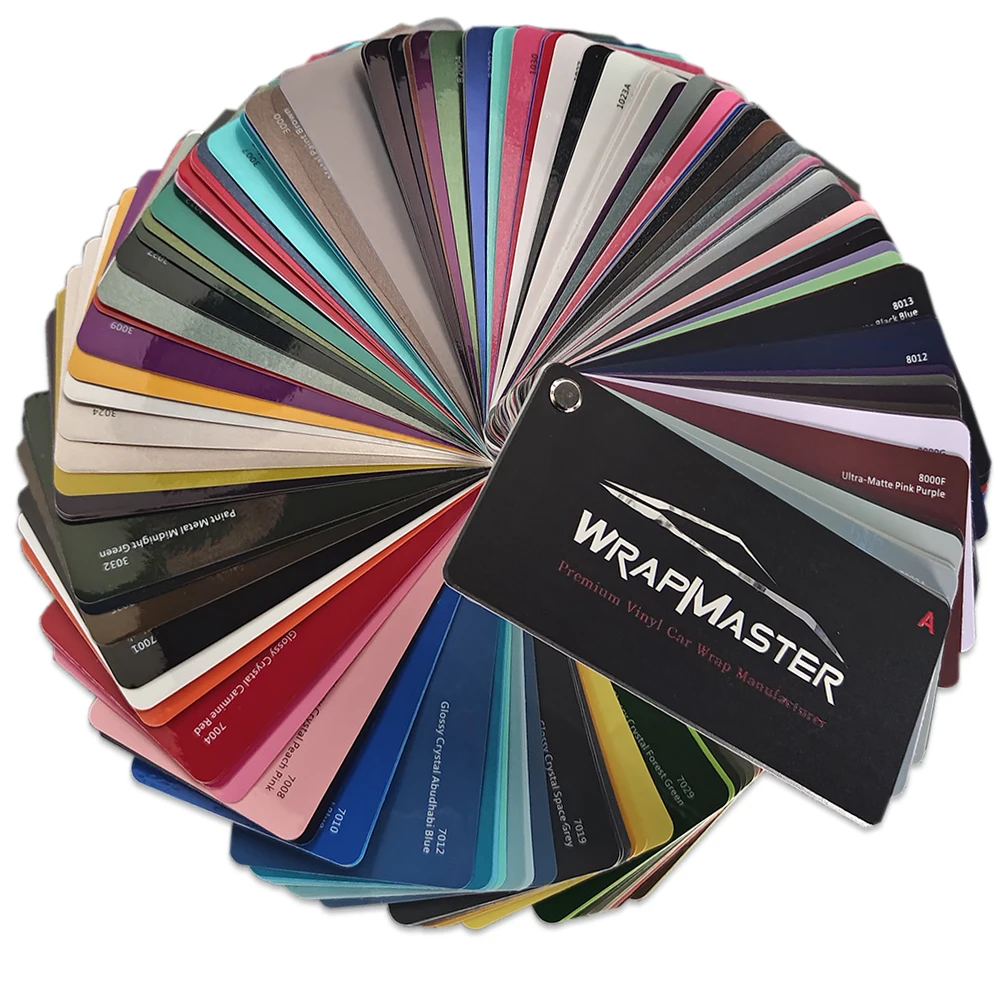 Образец образцов Wrapmaster Книжные цвета для карточек Автомобильная пленка