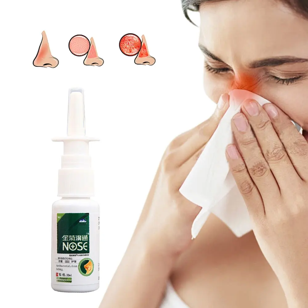 20 мл китайский травяной спрей для носа от ринита и синусита носовой морды носовые