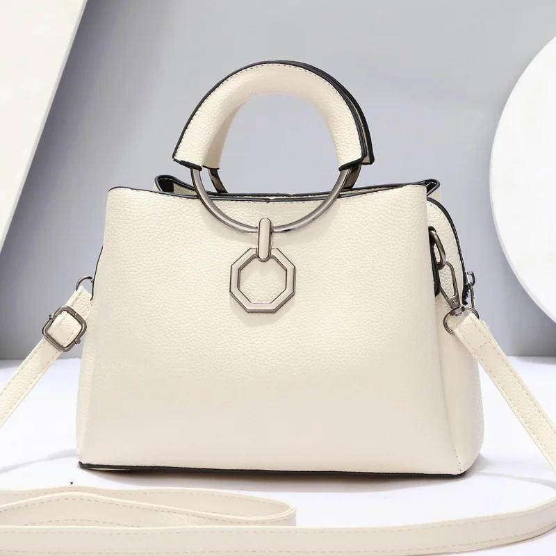 

Boutique Luxury Handbag for Women 2023 New Litchi Pattern Soft Leather Large Capacity One Shoulder Women's Bag