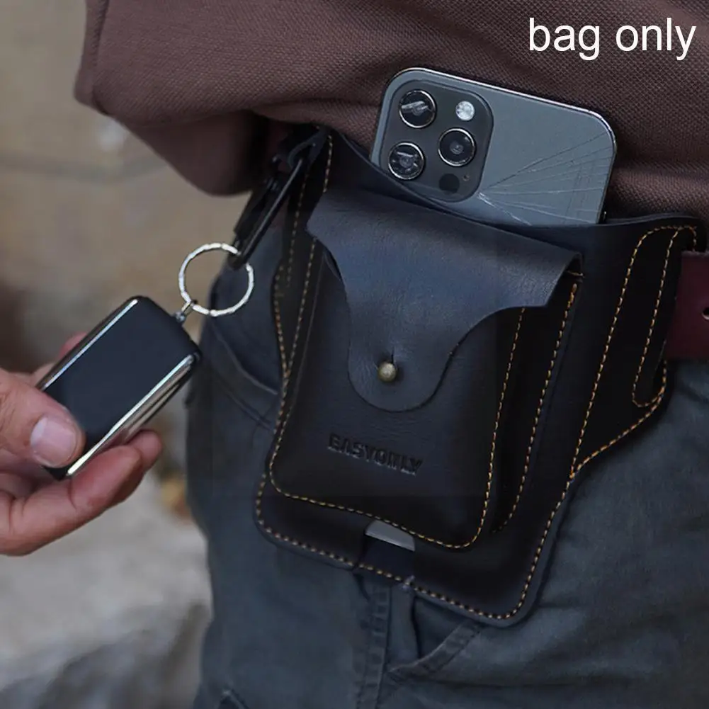 

Portable Outdoor Sports Phone Bag Retro Pu Leather Cell Phone Belt Clip Pouch For //// Smartpho O7o3