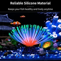 aquarium artificial silicone sea urchin ball colorful simulation ornament for fish tank landscape decoration