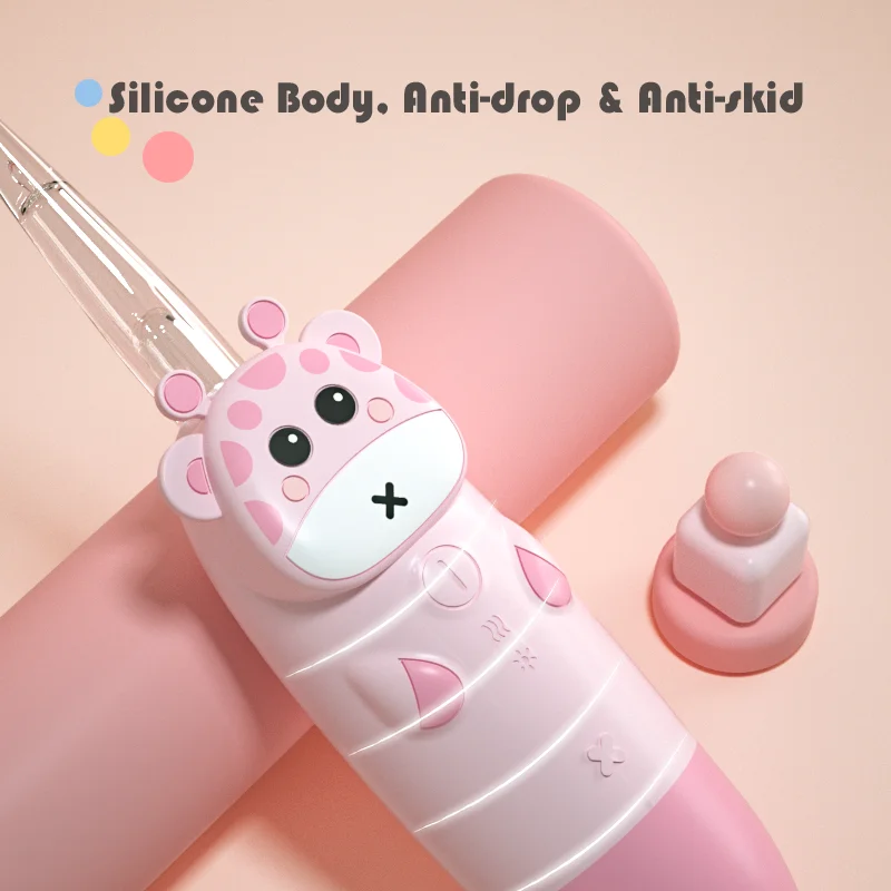 For 3-12 Ages Children's Sonic Electric Toothbrush Battery Colorful LED Sonic Kids Tooth Brush Smart Timer Brush Heads Gift