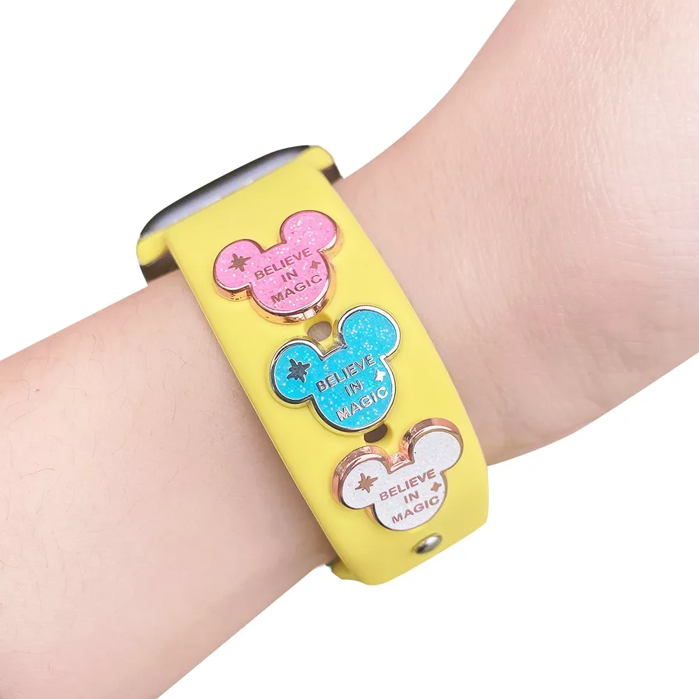 

Декоративные гвозди для браслета Apple Watch, металлические Креативные аксессуары с заклепками для iwatch, резиновый браслет