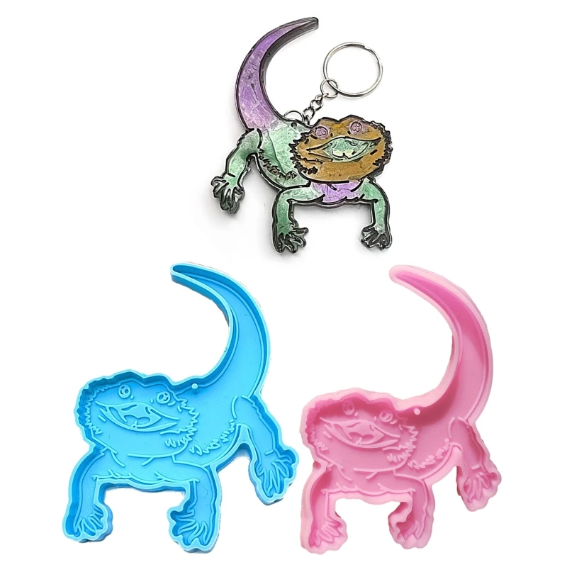 

DIY Animal Lizard Keychain Silicone Epoxy Mold DIY Ornaments Pendant Jewelry Crafting Mould for Valentine Love Gift 124A