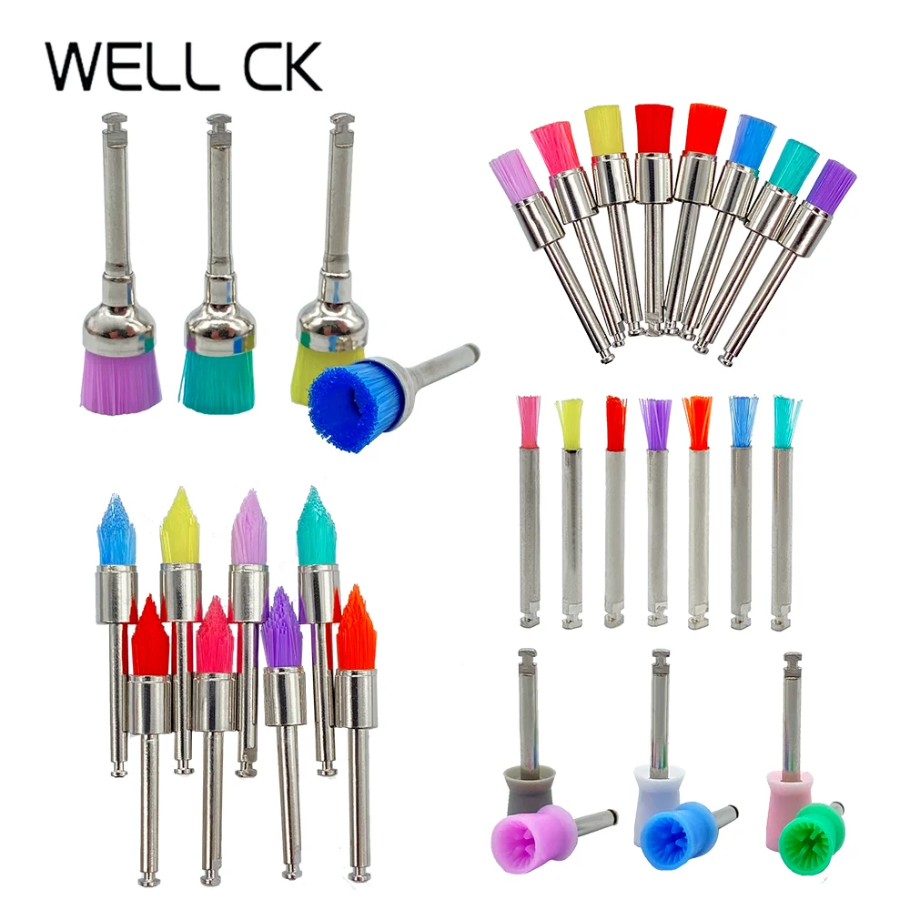 50pcs/Box Dental Materials Prophy Brush Dentistry Polisher Disposable Dental Care Brush Head Prophylaxis Brushes