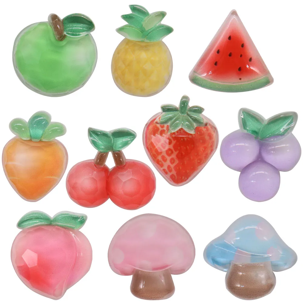 

Mix 50PCS Resin Fridge Magnets Big Apple Peach Grape Mushroom Strawberry Cherry Watermelon Carrot Pineapple Refrigerator Magnets