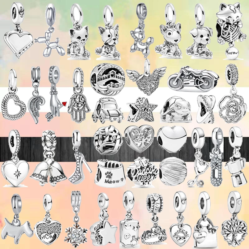 Блестящие бусины на высоком каблуке для браслета Pandora |