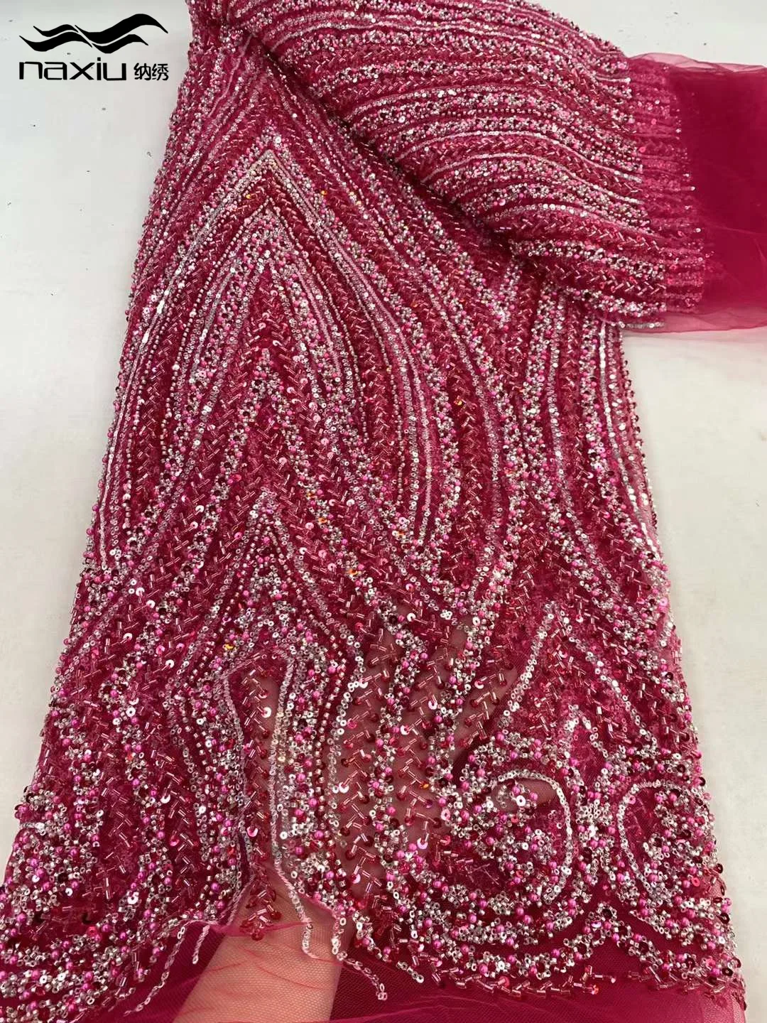 Madison африканская кружевная ткань 2024 высокое качество модные нигерийские бусины