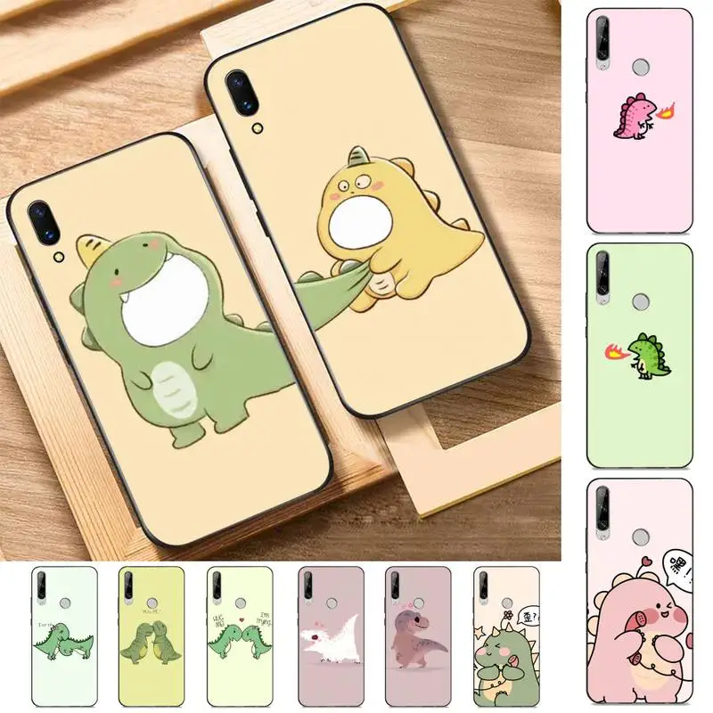 

FHNBLJ Cute Cartoon Dinosaur Couple Phone Case for Huawei Y 6 9 7 5 8s prime 2019 2018 enjoy 7 plus