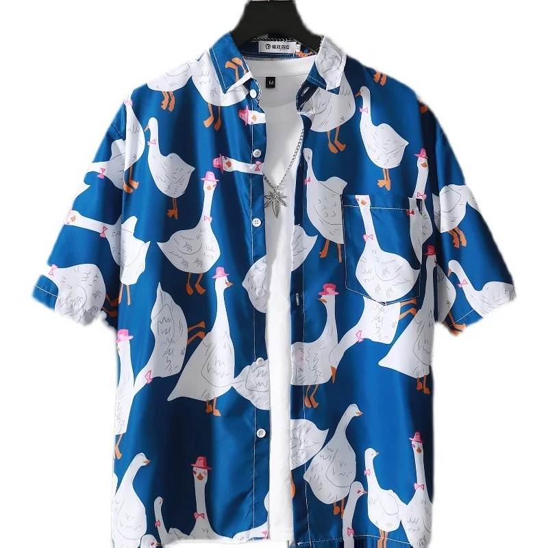 New Hawaiian Shirt Beach Hip Hop Party Dress Mens Clothes For Men's Kimono Cardigan Fashion Man 2022 Japan Camisa Streetwear