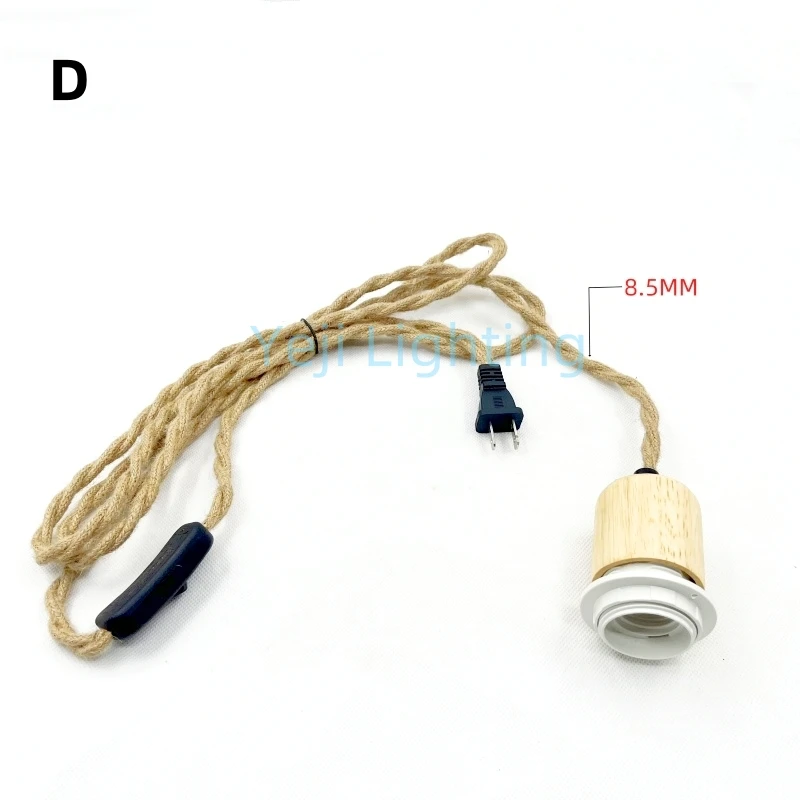 Ретро ностальгическая люстра из орехового дерева цвет E27 держатель лампы витая