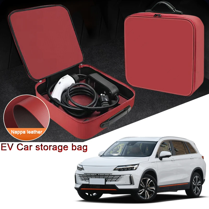Фото Ящик для хранения автомобильного зарядного кабеля EV для Skywell ET5 Skyworth EV6 Elaris Beo Imperium SEV, кабели для зарядного устройства для электромобиля, сумка для переноски №1