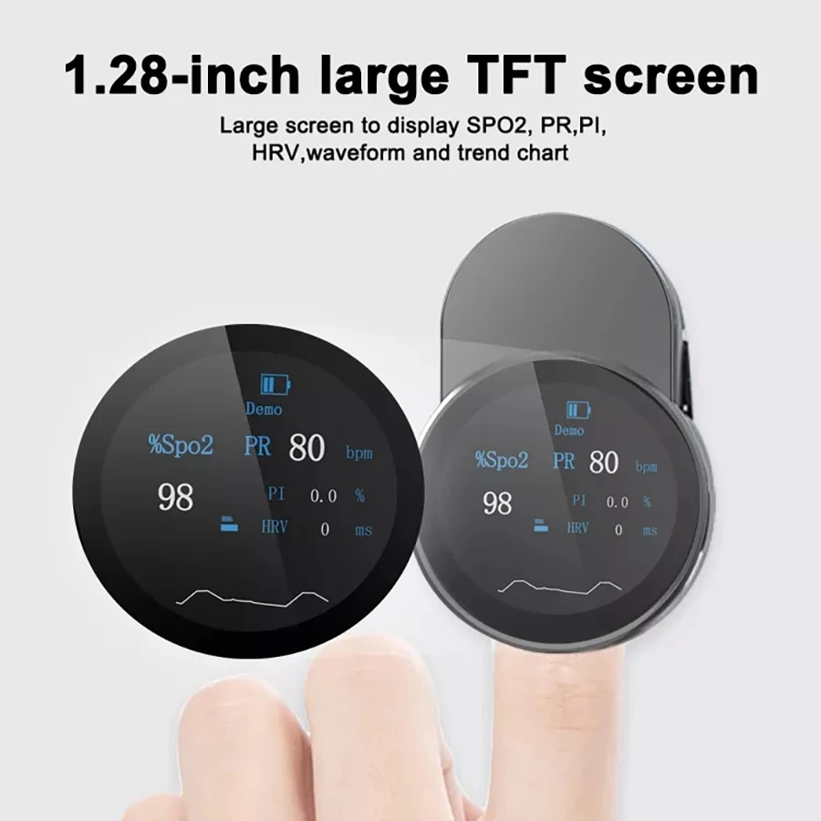 

HRV Wireless Transmission Digital Color TFT Spo2 Fingertip Oximeters Finger Clip Oximetro Recargable Usb 4g Pulse Oximeter