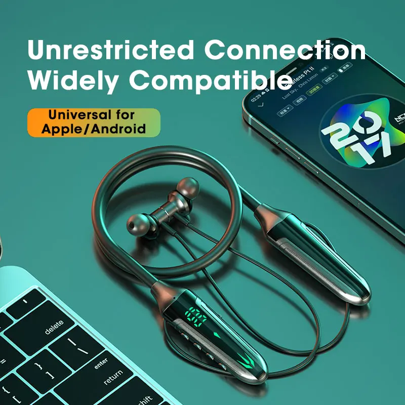 Bluetooth-наушники с шейным ободом магнитные микрофоном |