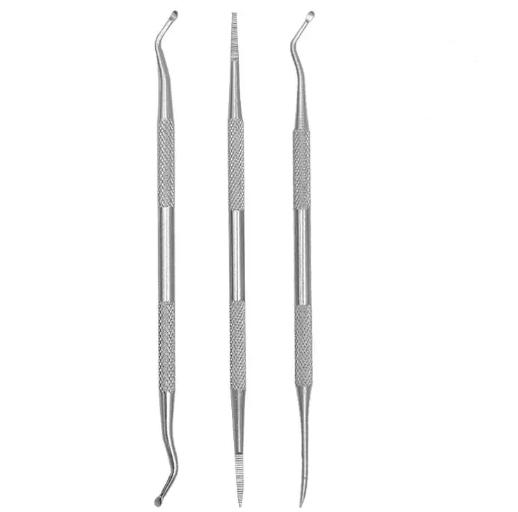 

Пилка для ногтей из нержавеющей стали, искусственный крючок, вросший двухсторонний инструмент для чистки маникюра