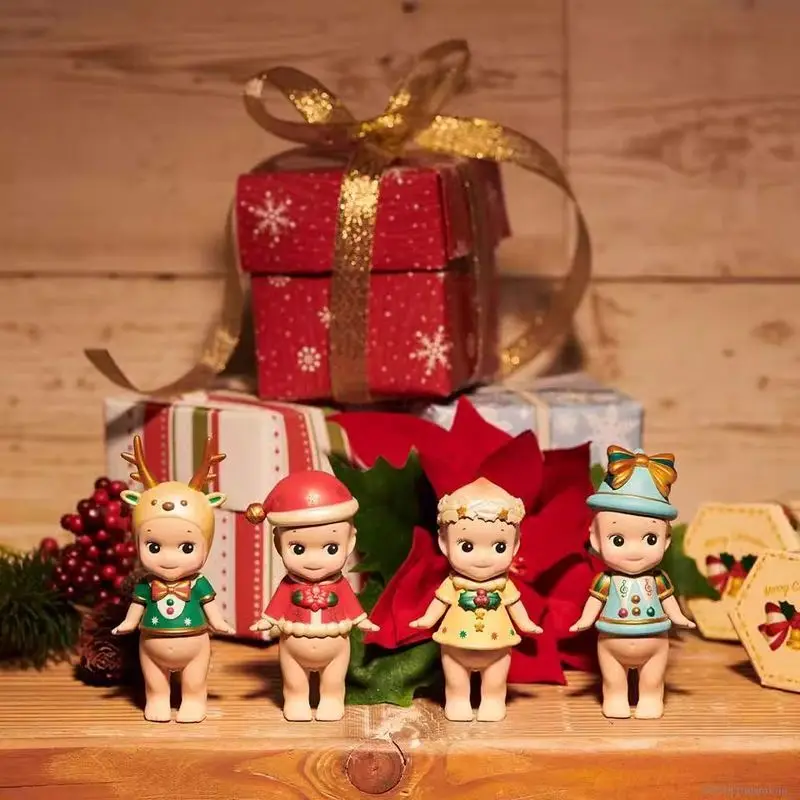 

Рождественская серия Sonny Angel 2018, мини-фигурки, сюрприз, угадай сумку, шторка, атмосферное украшение, Детские милые игрушки, подарки
