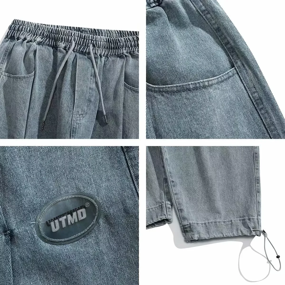 New2022 jeans Cargo Pants Streetwear Hip Hop Cargo Pants Cotton Denim Trousers Casual Elastic Men Baggy Harem Jean Trousers