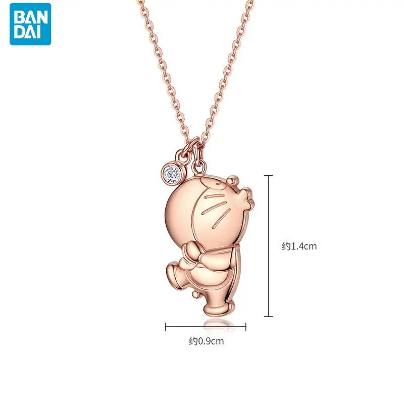 

Bandai Doraemon Tiptoe Kiss 18K ожерелье из розового золота комплект цепочек для женщин