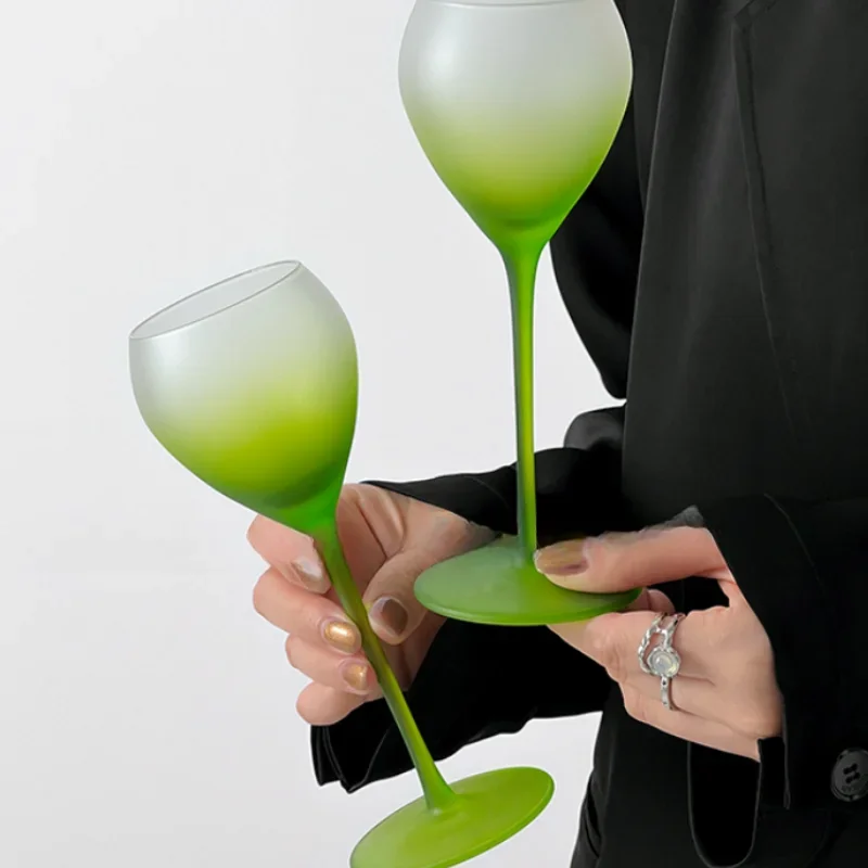 Shanhai Yumeng матовый постепенно меняющийся Зеленый Бокал нишевый бокал для