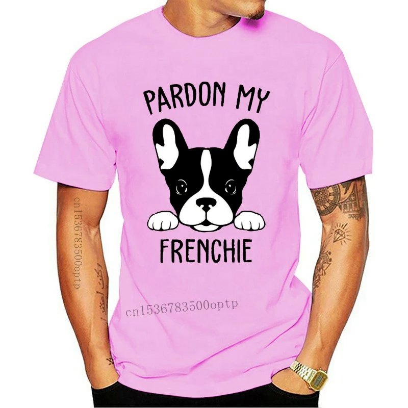 

Camiseta con eslogan para hombre, camisa con estampado personalizado de perro Bulldog francés My franchie, 2021