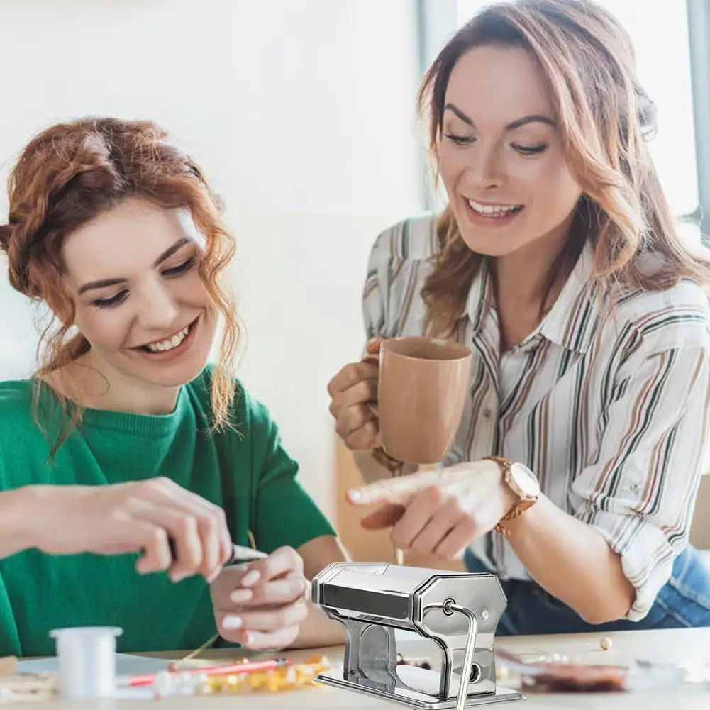 

Hand Cranked Handmade Press Pasta Tools Non-electric Press Craft Steel Portable Roller Machine Clay Rolling Polymer X7x1