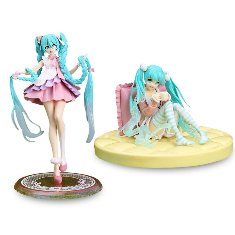 

Anime Hatsune Miku Action Figure Cute Kawaii Virtual Singer Miku Manga Statue Figurines PVC Sexy Collectible Model Doll Toy