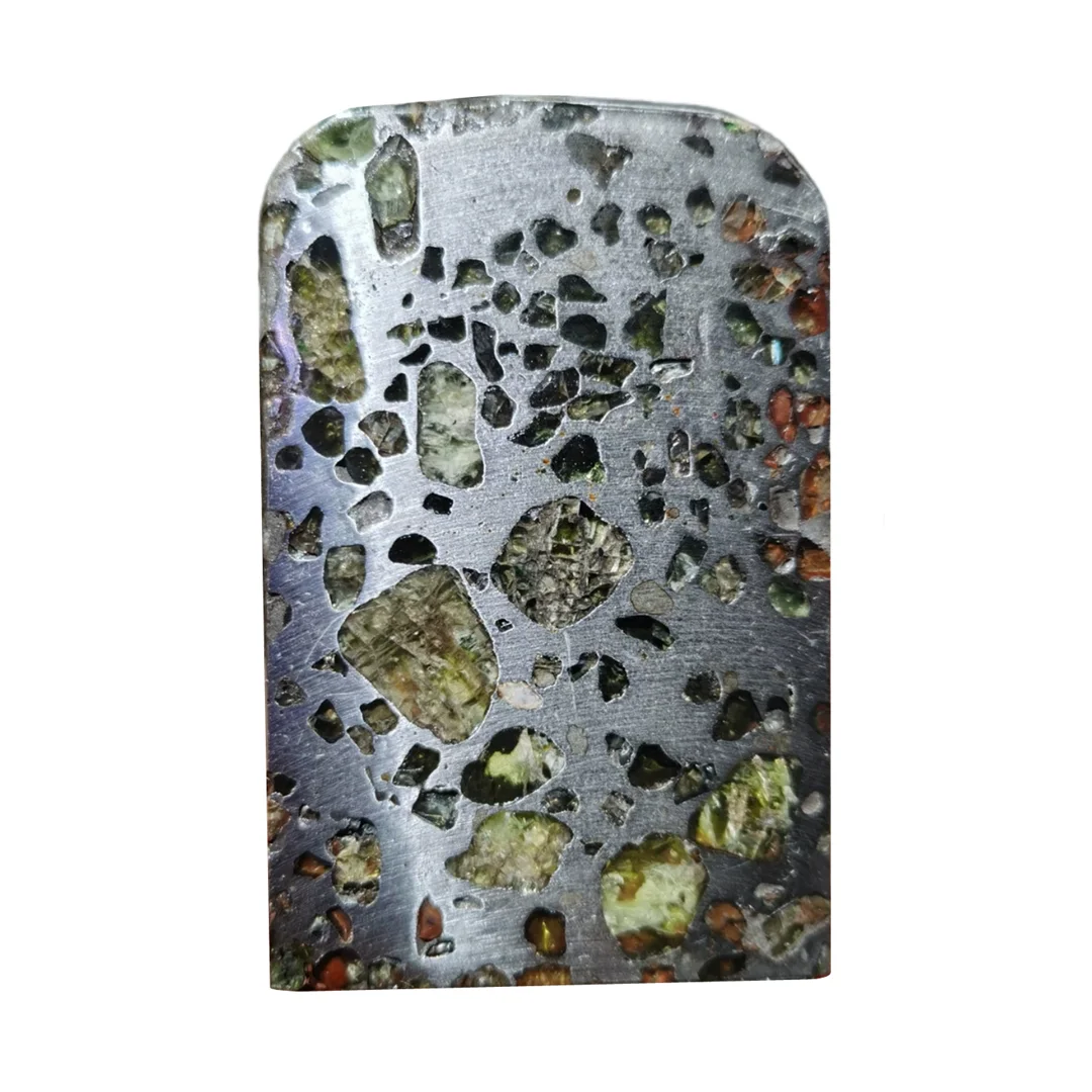 

Tiantie Olive Meteorite Specimen Slice 43 Grams of The Best Olive Meteorite Collectibles Meteorite Handicraft Size 57x37x5