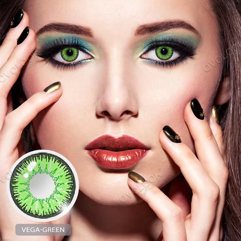 Фото OVOLOOK-1 пара/2 шт. линзы для косплея, аниме, контактные линзы для коррекции зрения, комедийные близорукости, контактные линзы по рецепту №5