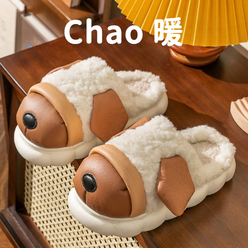 

Plush thickened slippers Women's 2022 winter new fashion cute casual warm home comfortable cotton shoes Cartoon cotton shoes
