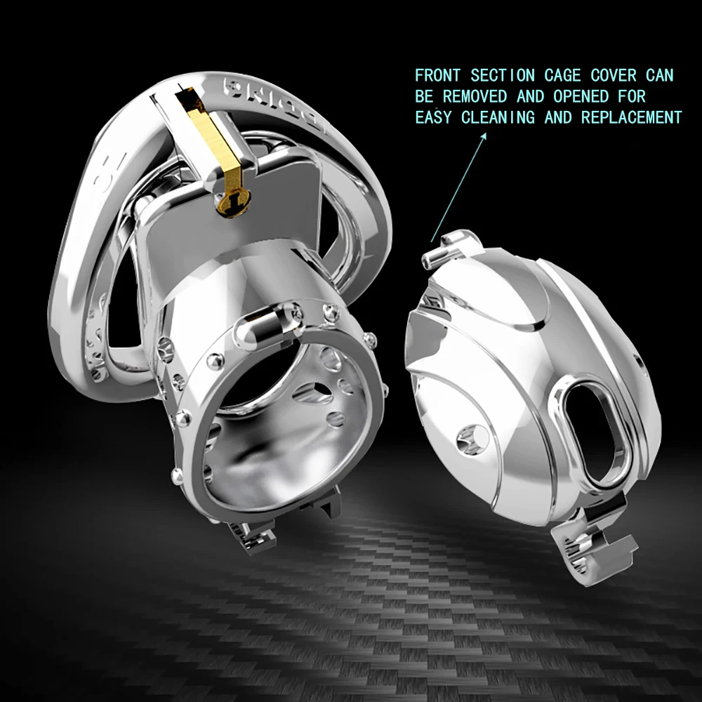 Стальной флип-дизайн мужское устройство верности 2 крышки клетки на член и 1