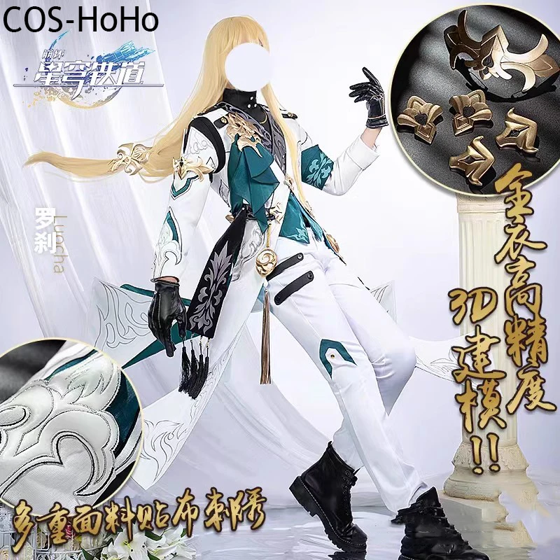 

COS-HoHo Honkai: Star Rail Luocha Game Suit Gorgeous Handsome Uniform Cosplay Costume Halloween Party Role Play Outfit S-3XL