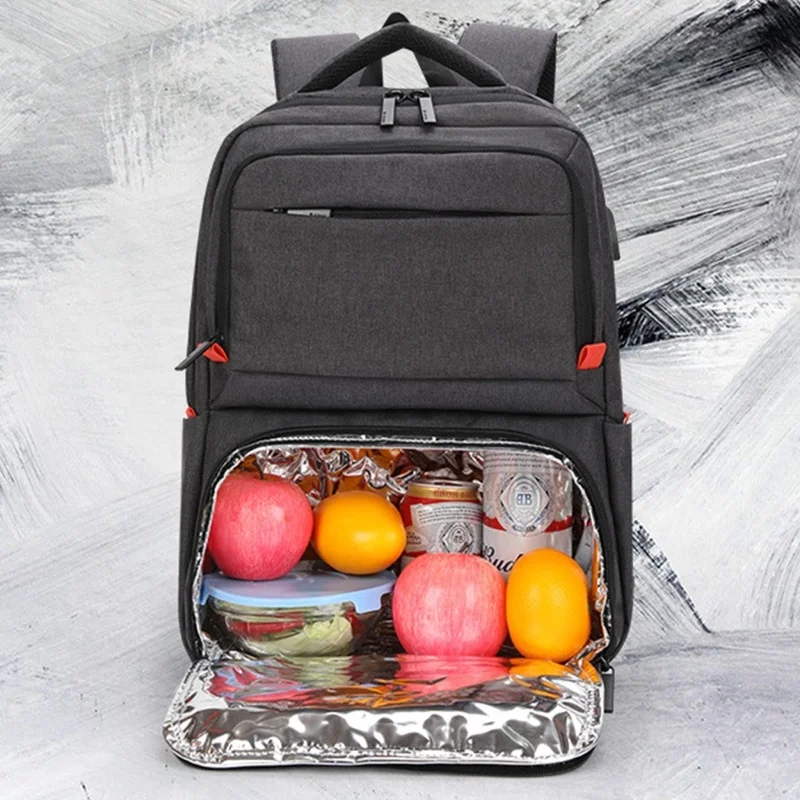 

Insulated Lunch School Backpack Teen Girls Shoulder Bag with USB Charging Port Multi Pocket Daypack Travel Bookbag