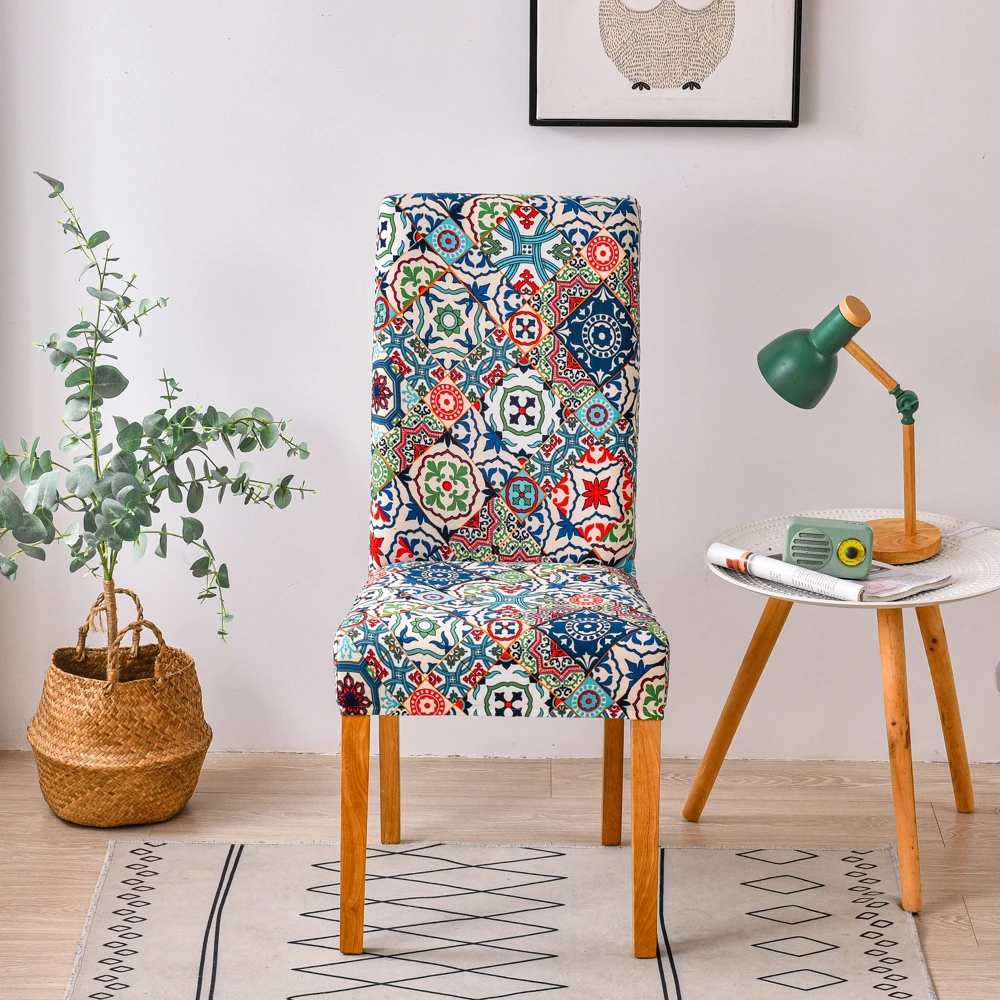 

Чехол на стул KF.ETHIN, полиэстер+спандекс, геометрический рисунок