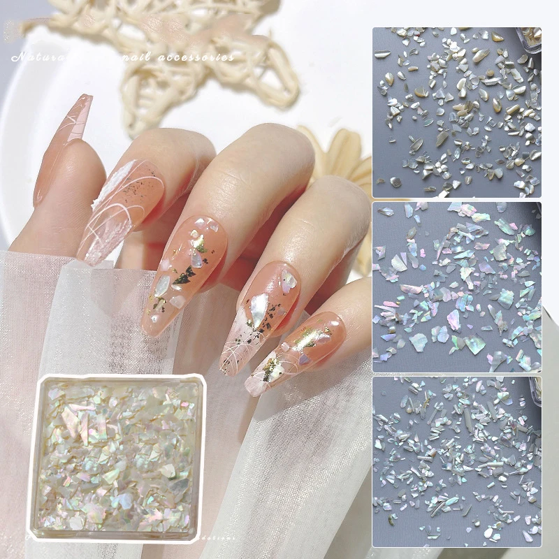 

Holographic Flakes 3D Nail Gems Irregular Shell Nail Slice Sequins Decal Manicure Ultra Thin Nail Decoration Rhinestones Crystal