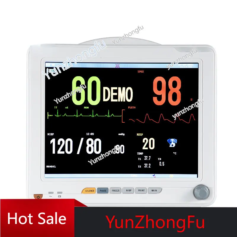 

Pet Built-in Thermal Printer Touch Screen 12.1 Inch Vital Signs Monitor For Veterinary Use