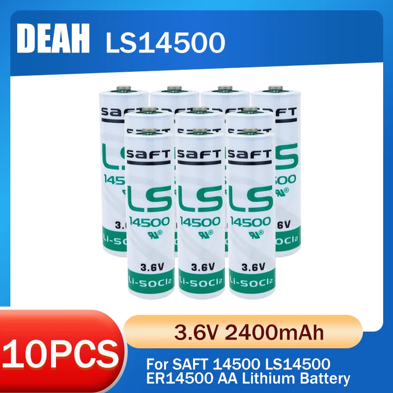 10 шт. оригинальный 3 6 В Saft LS14500 ER14505 14500 TL5104 AA 2400 мАч литиевая батарея для PLC
