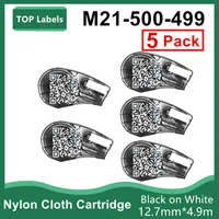 1~5PK Replace M21-500-499 Nylon Label TAPE Black White In Handheld Label Printer,General Identification,Wire Marking Laboratory