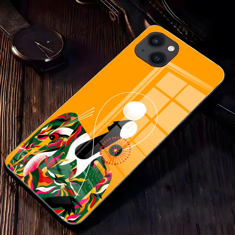 Фото Чехол для телефона Willian Santiago Art для iPhone 17 Pro Max 16 15 14 Pro Max 13 11 X Xs Xr 8 7Plus, стеклянная крышка №3