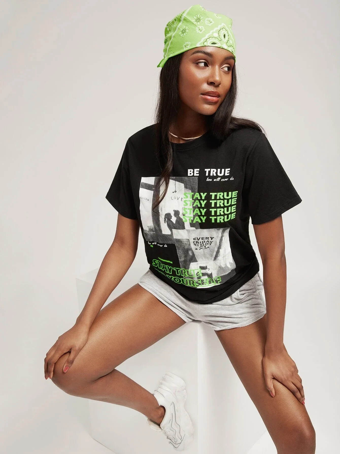 

Slogan Graphic Short Sleeve Tee