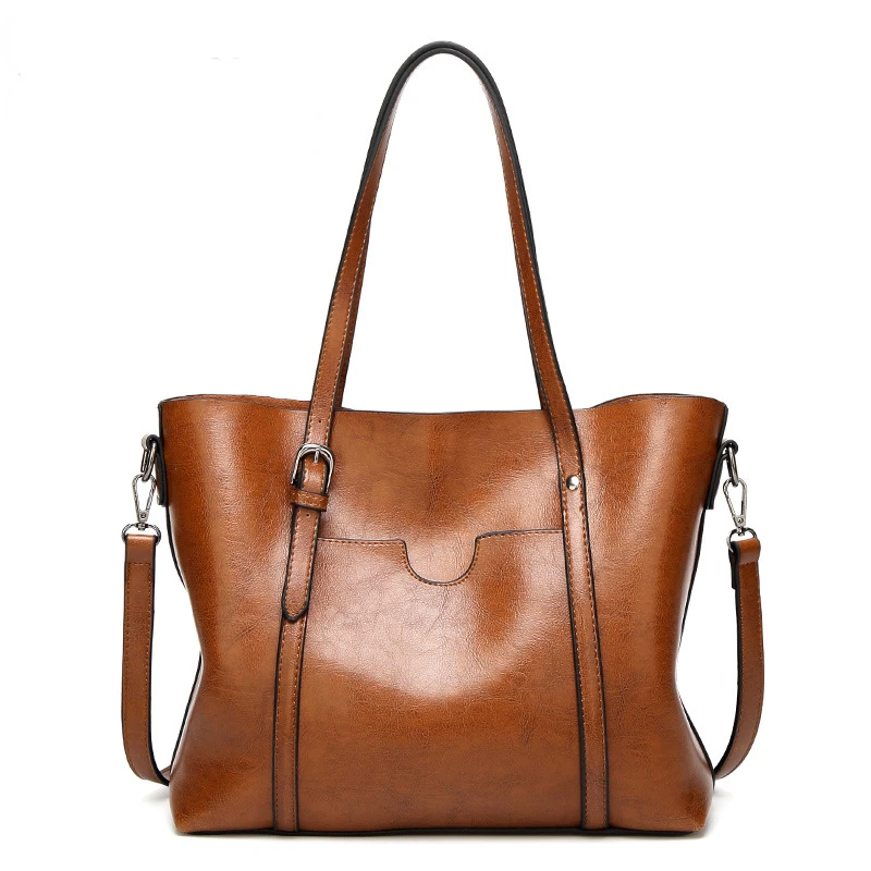 

Winter PU Leather Tote Bag for Women Large Capacity Handle Bag Designer Handbag VIntage Crossbody Bag Brands Handle Bag