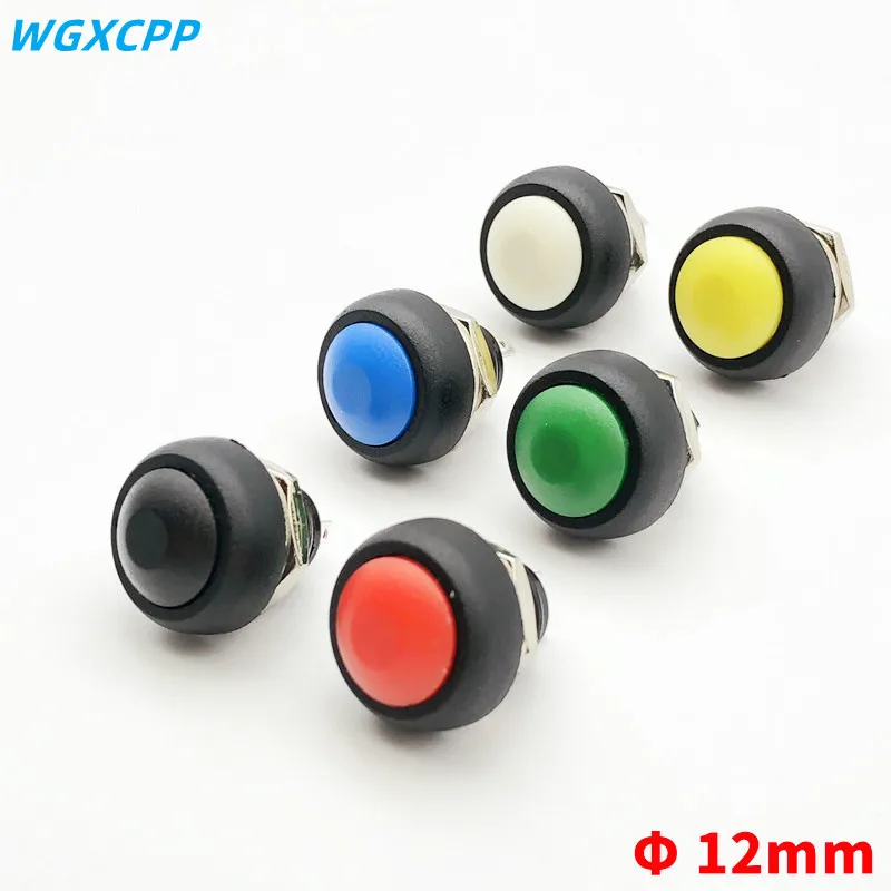 

1/6 PCS,12mm Mini Round Push Button Switch,PBS-33A/33B,2Pin,Since The Reset Self-locking Buttons,3A 250V/1A 125V AC,Copper Feet