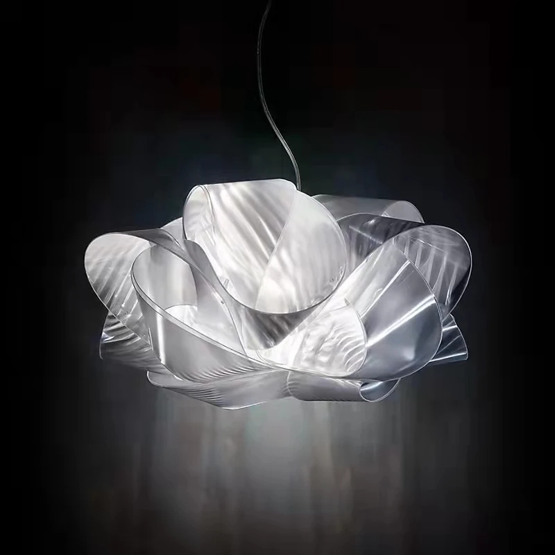 

Nordic Light Luxury Led Chandelier Flower Hanging Simple Design Creative Bedroom Living Room Dining Room Lamp New Acrylic Lamps