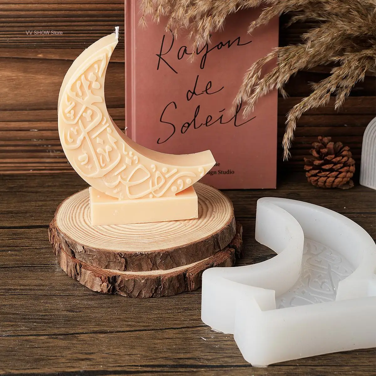 Силиконовая форма в виде луны для создания 3D-изображения