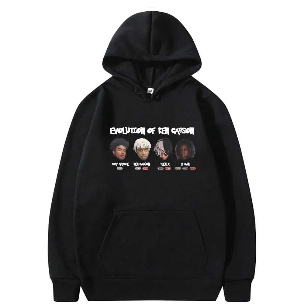 Толстовка мужская оверсайз с капюшоном Эволюция Кена Карсона