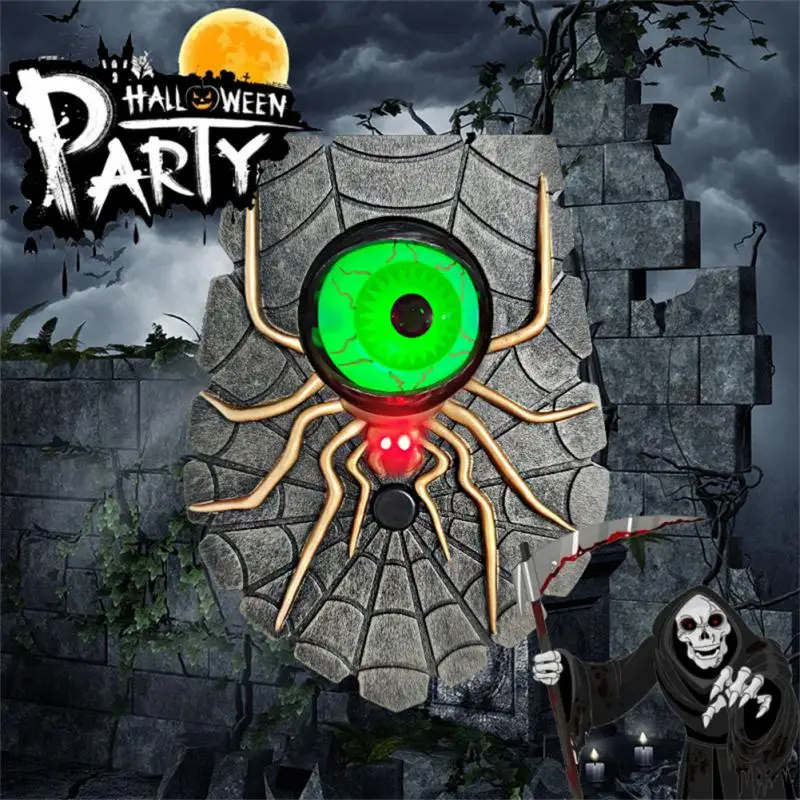 

Dress Up One Eyed Doorbell Plastic Durable Spider Doorbell Halloween Decoration High-quality Horror Props Festival Atmosphere