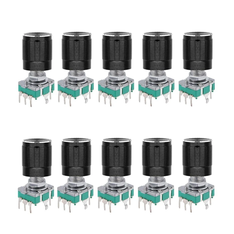 

(7 Pin 20MM)10 PCS 360 Degree EC11 Rotary Encoder Code Switch Digital Potentiometer With Caps