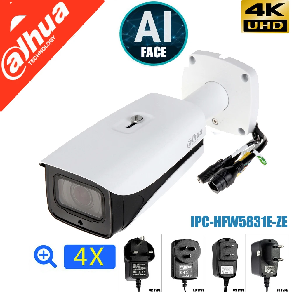 

Dahua IPC-HFW5831E-ZE 8MP 4K WDR H.265 IP67 IK10 POE 2.7~12mm Motorized Lens IR Bullet CCTV Network IP Camera HFW5831E-ZE