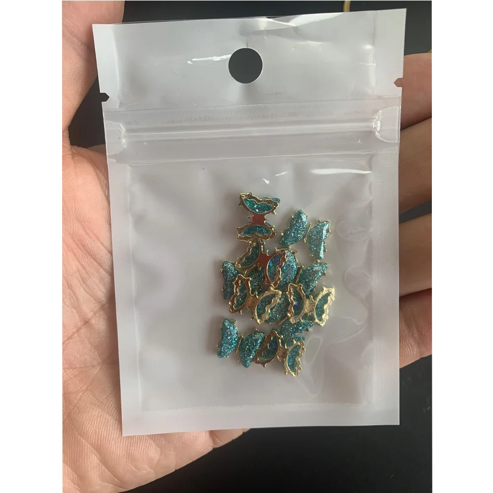 

10pcs Crystal Butterfly Nail Alloy Charms Rhinestone 3D Glitter Alloy Metal Manicure Butterflies DIY Shiny Gems Nail Jewel Parts