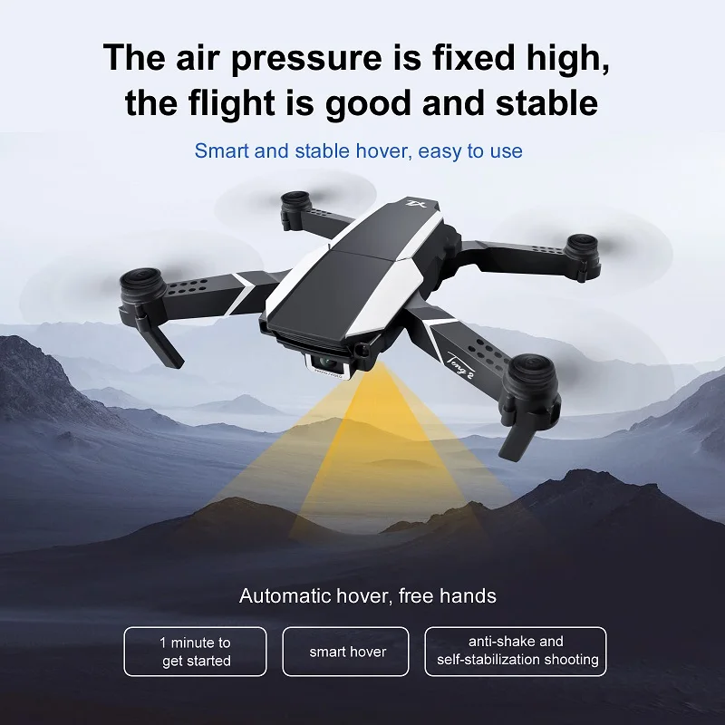 2022 New S62 Mini Drone 4K Dual HD Camera WiFi FPV Air Pressure Stable Hover Professional Foldable Quadcopter Kids RC Airplane enlarge