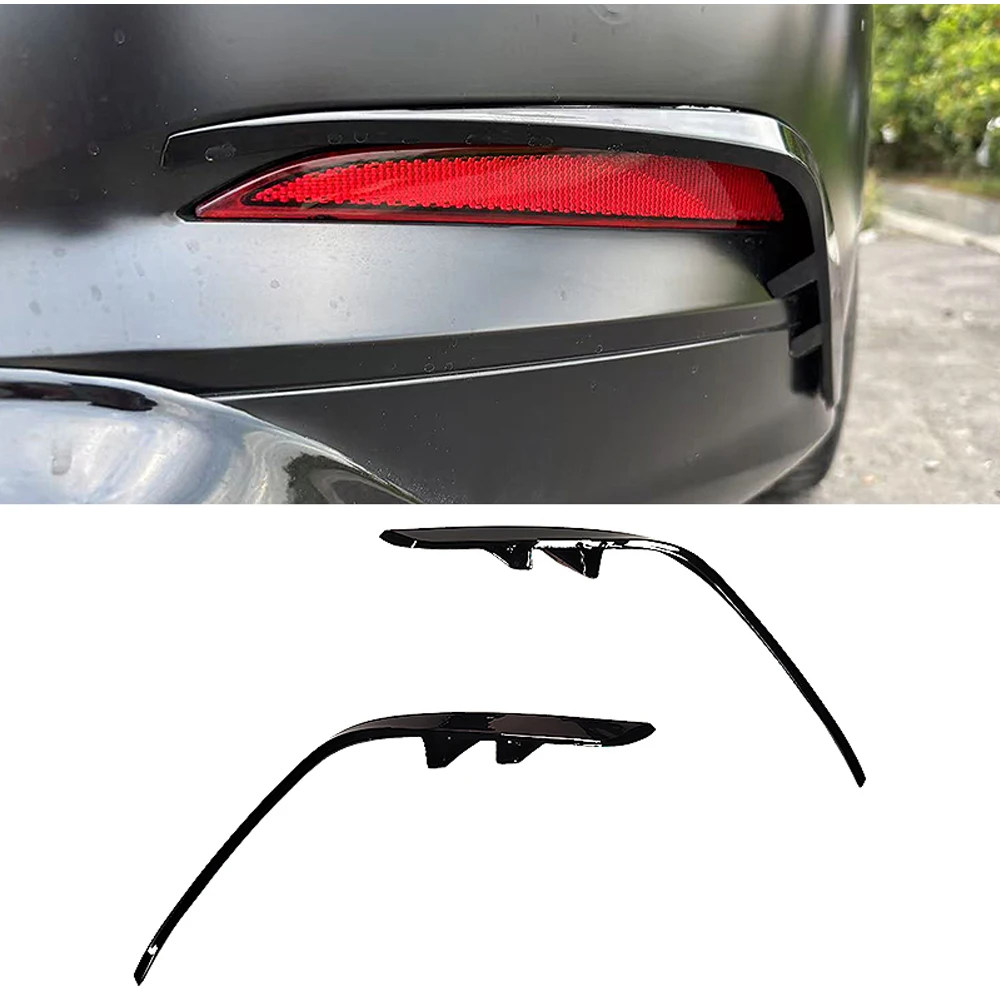 Фото Для Ford Focus MK4/4,5 ST/ST-Line Универсал, разделитель заднего бампера, боковое крыло, отделка Canard, глянцевый черный плавник акулы, комплект ножей для ветра №3